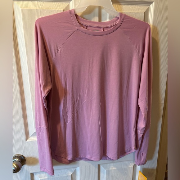 Avia Tops - Avia XL 16-18 Light Pink Long Sleeve Women's Active Top for Running or Walking
